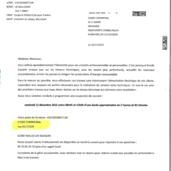 ENEDIS- COUPURE STADE