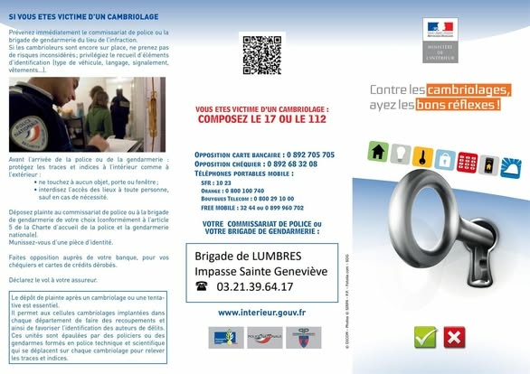 CONTRE LES CAMBRIOLAGES