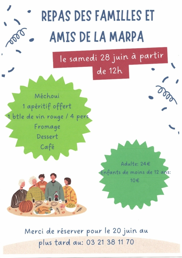 Affiche repas des familles